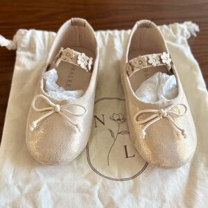 Noralee champagne shimmer ballet flats